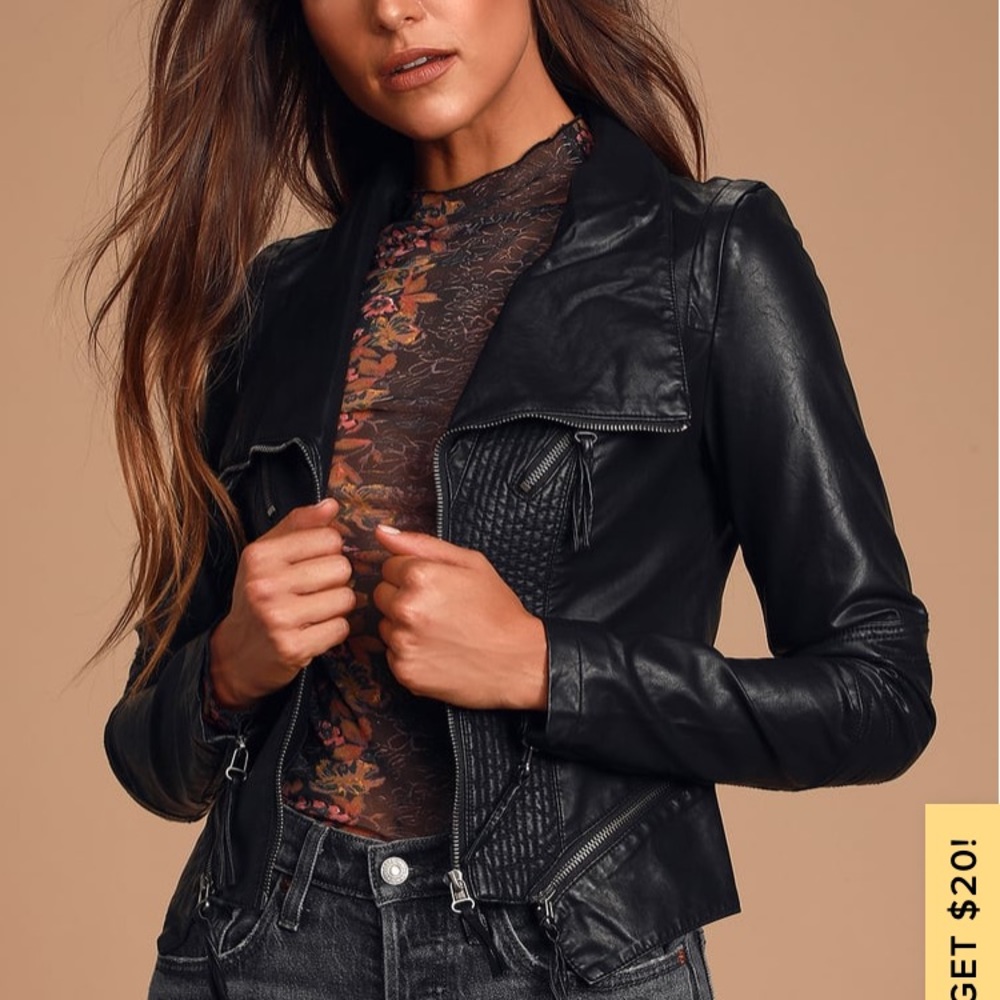 Black Vegan Leather Jacket